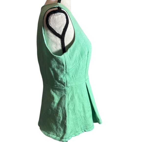 Banana Republic mint green peplum top‎ sleeveless 6 Petite - Picture 3 of 4